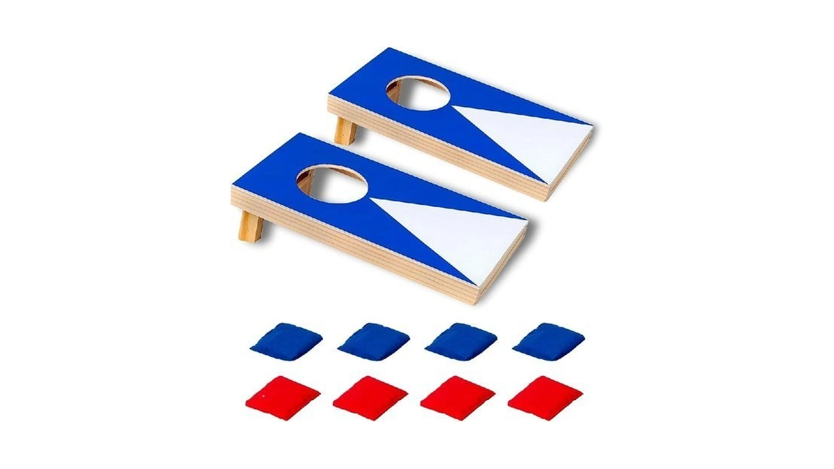 Super Fun, Portable Mini Desktop Cornhole Set Of 2,coated Wood