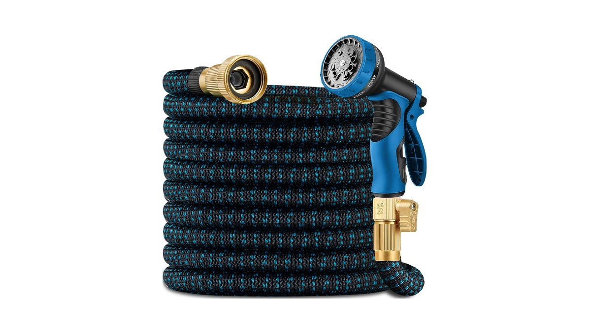 100 Ft Expandable Garden Hose With 10 Spray Nozzle -