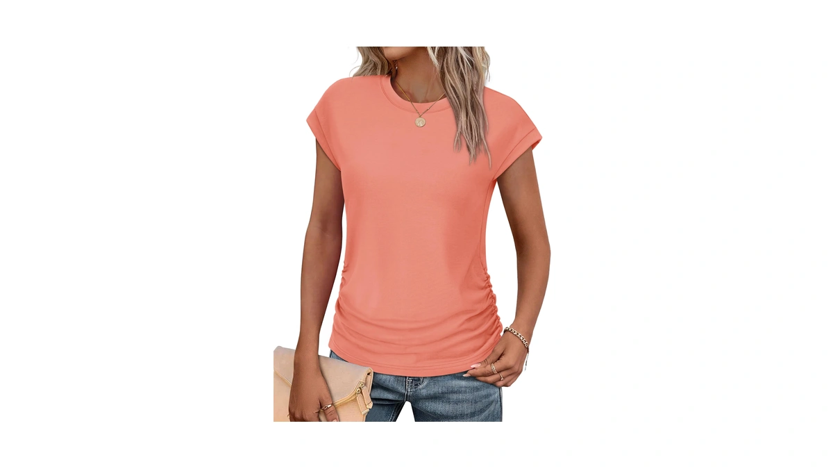 Summer Shirts For Women Short Sleeve Tops Dressy Casual Blouses