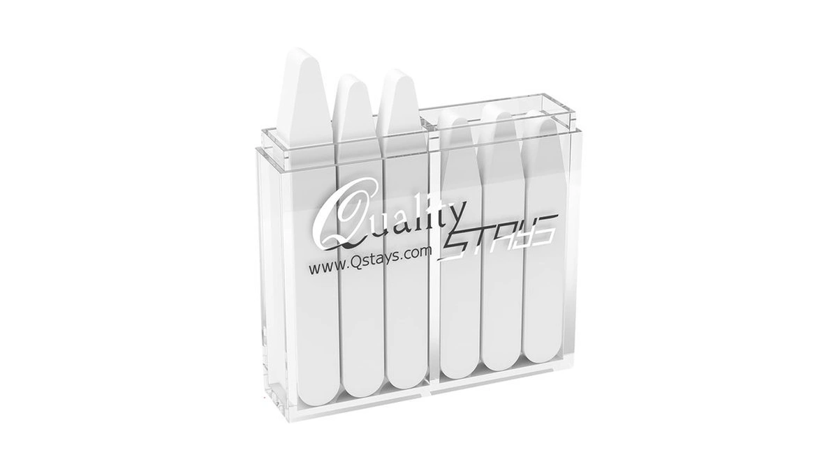 60 Plastic Collar Stays For Men's Dress Shirts With Storage