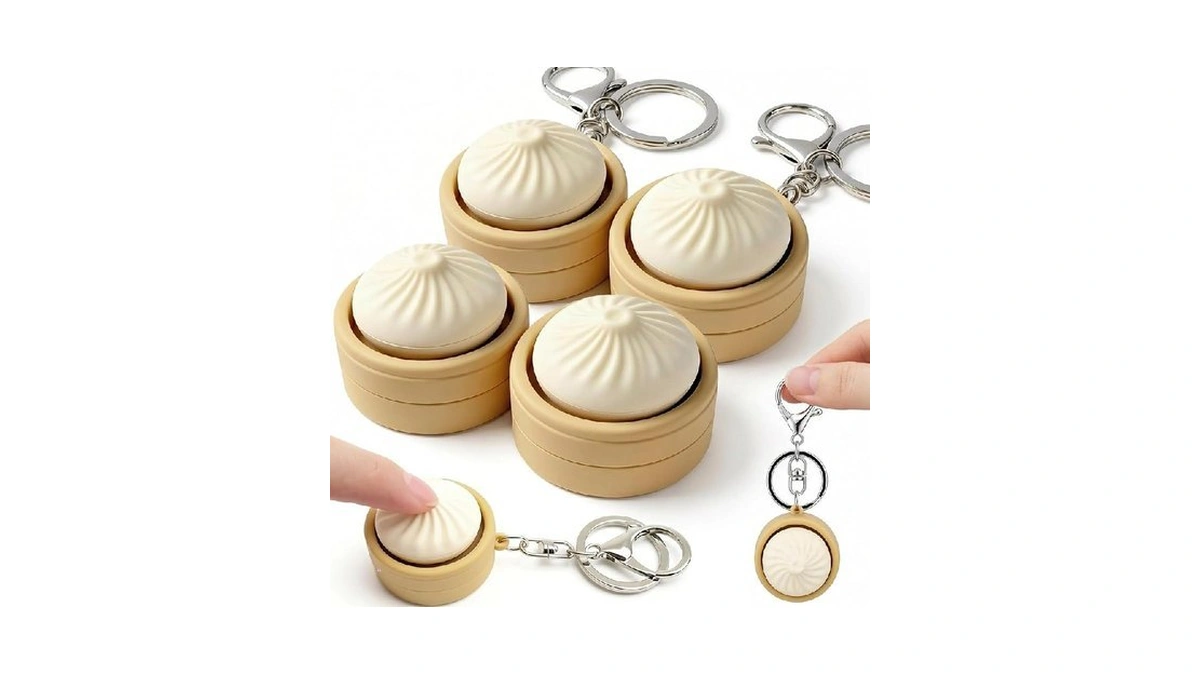 4pcs Dumpling Keyboard Fidget Toy - Clicker Fidget Clicky Keyboard