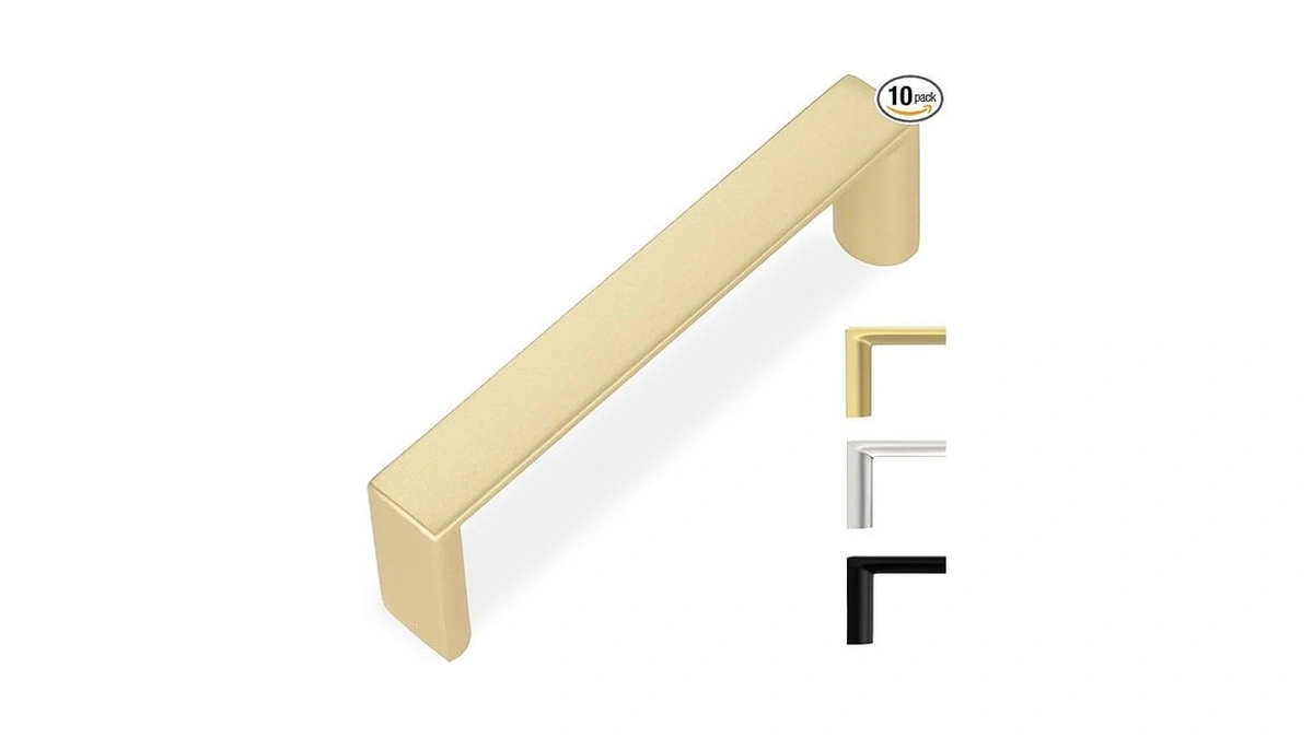 Giyuro 10 Pack 3 Inch(76mm) Cabinet Pulls Brushed Gold Kitchen