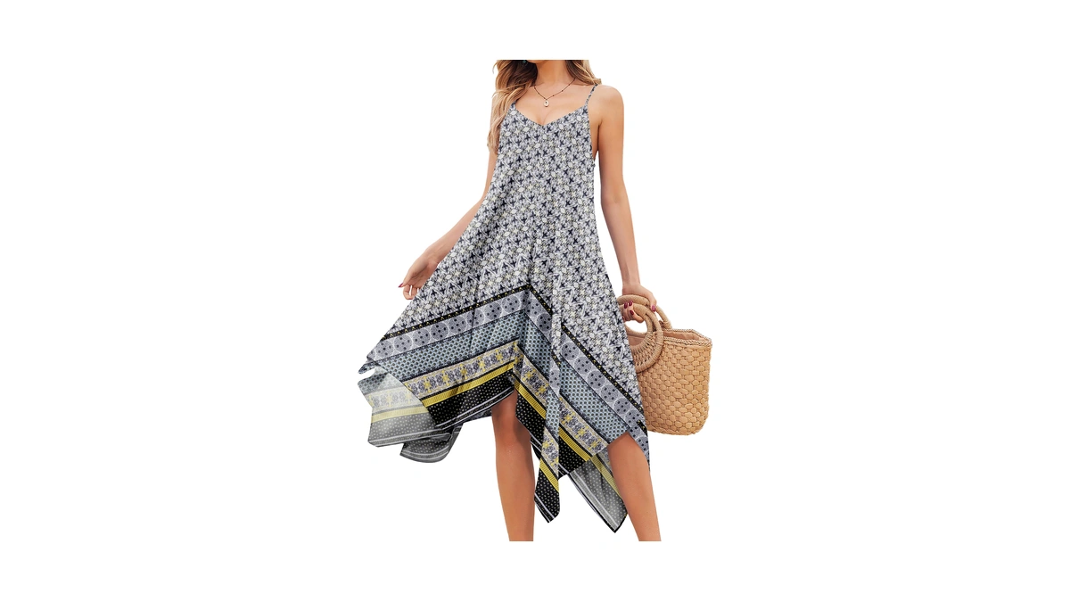 Chigant Women's 2026 Summer Casual Boho Sundress Cover Up Tropical