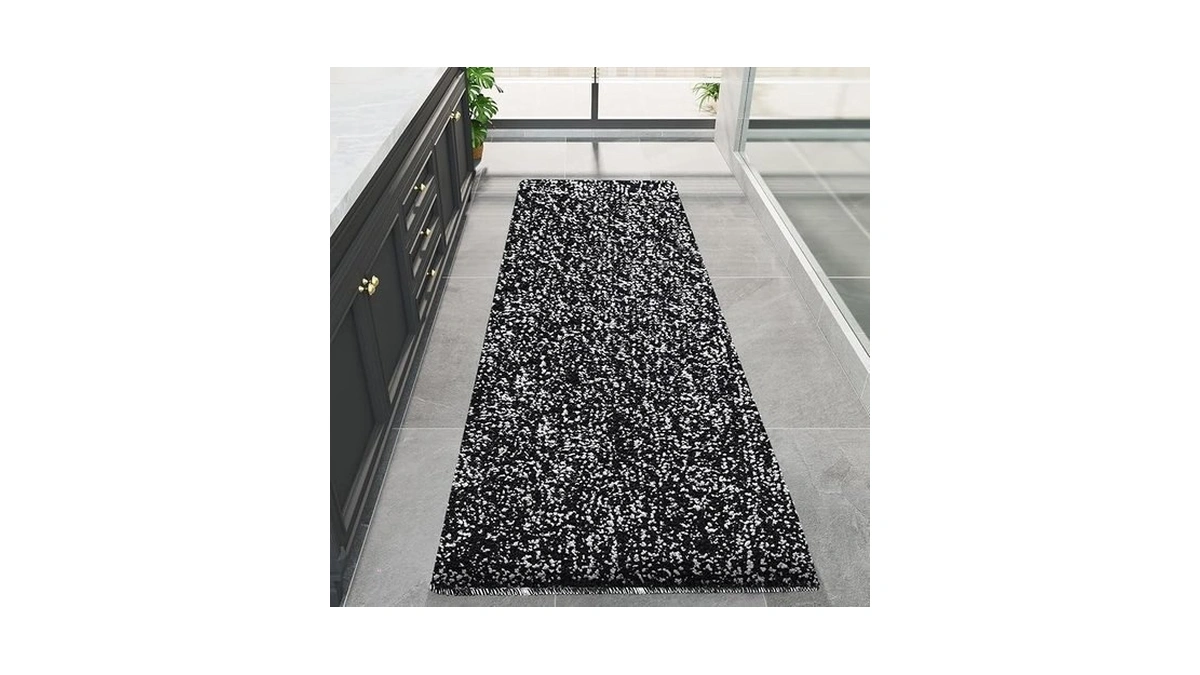 Black And White Bathroom Rugs Runner Extra Long 59.8"x29.9" Large