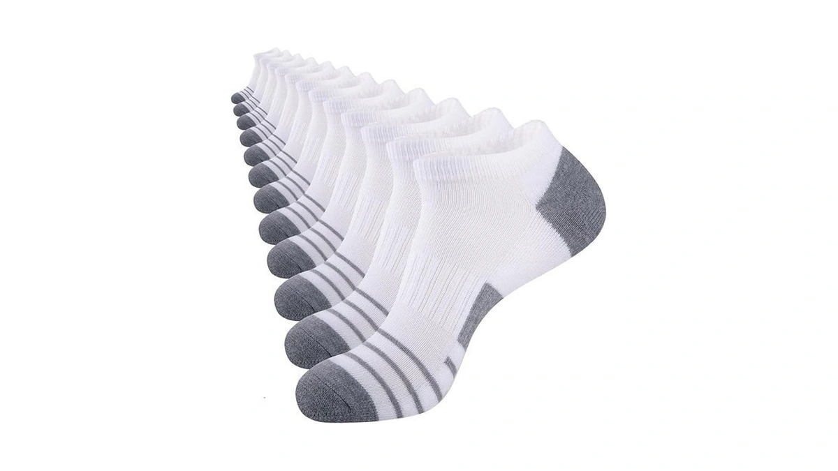 Coovan 12 Pack Mens Socks Black Ankle Low Cut Comfort