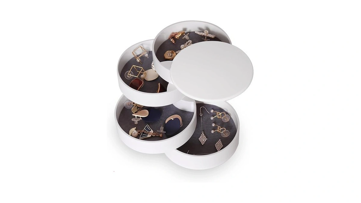 Conbola Jewelry Organizer, Small Jewelry Storage Box Earring Holder For