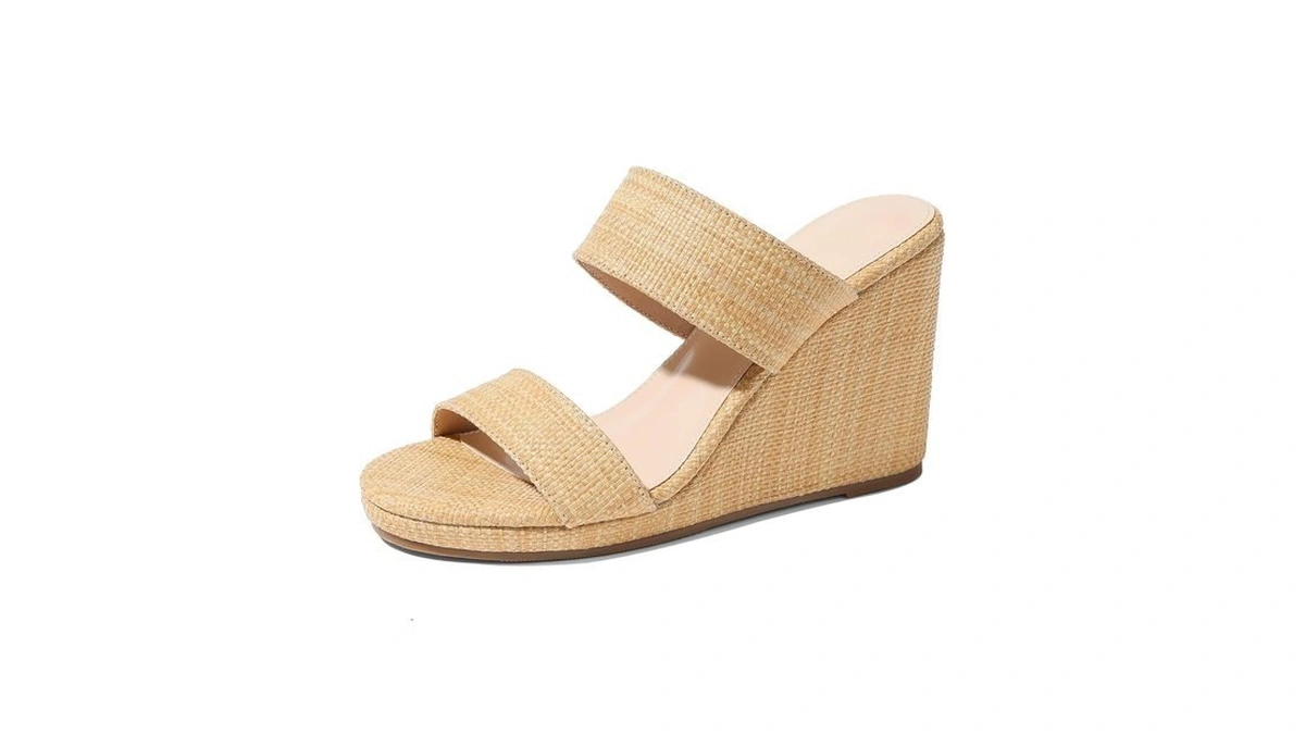Mikarka Slip On Wedge Sandals For Women Open Toe Espadrilles