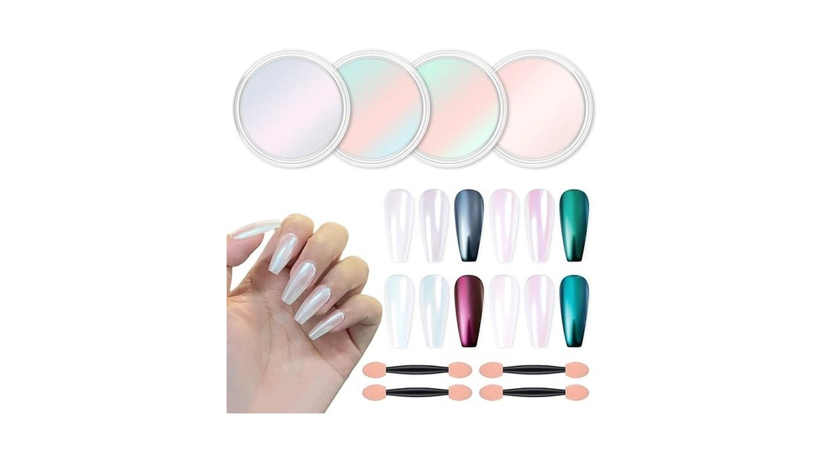 Artdone Chrome Nail Powder Metallic Mirror Glitter Effect Pigment Iridescent