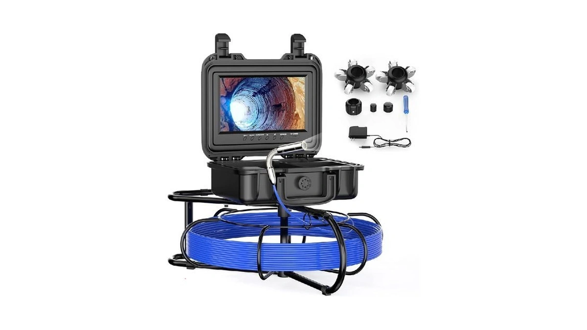 Oiiwak Sewer Camera, 100ft Sewer Pipe Video Inspection Camera With
