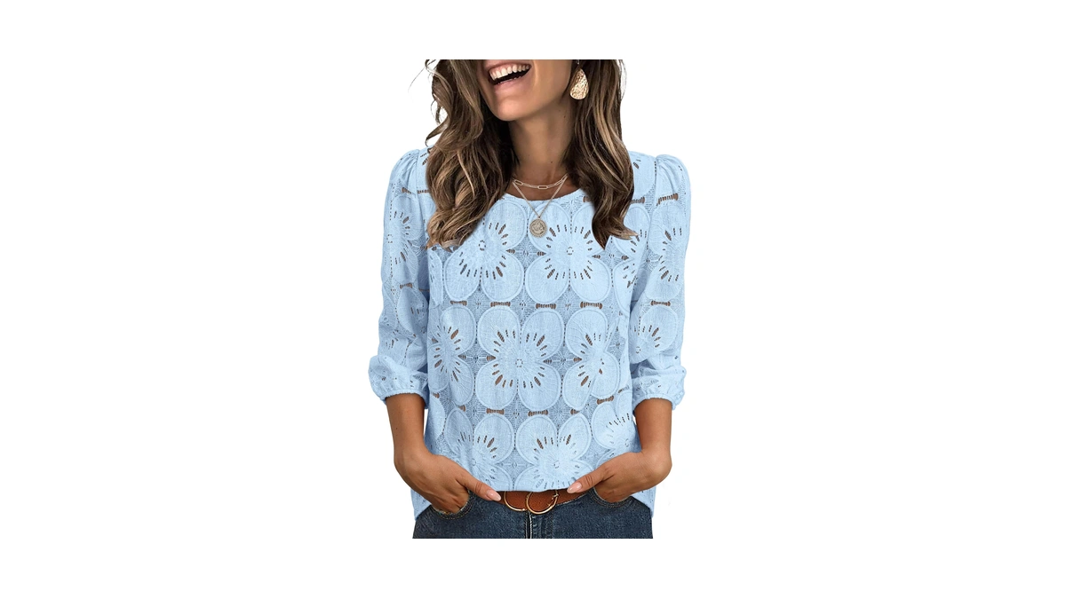 3/4 Length Sleeve Womens Summer Tops 2026 Trendy Spring Blouses