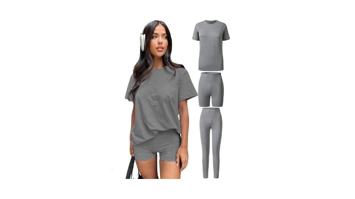 Yetowa Women's 3 Piece Loungewear Set Soft & Stretchy Loose