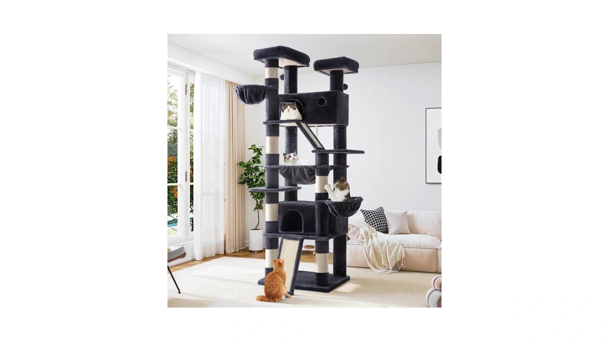 Allewie 81 Inches Tall Cat Tree/multi-level Large Climbing Tree House