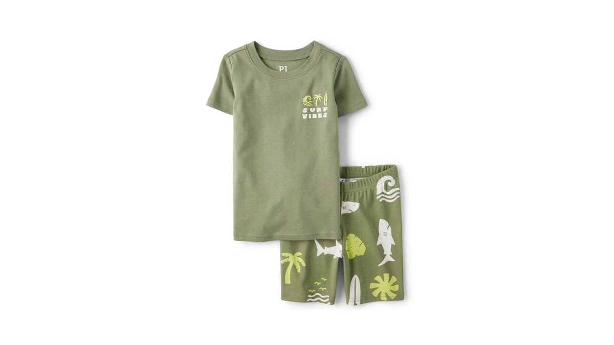 The Children's Place,boys,100% Cotton Sleeve Top And Shorts 2 Piece