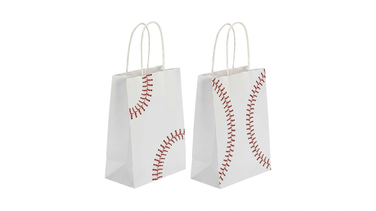 Zhoeybubi Baseball Party Favor Bags, 12 Pack Baseball Goodie Bags