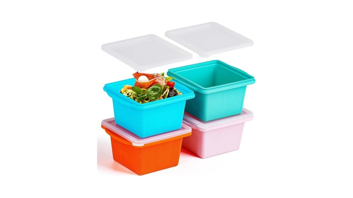 4 Pack Silicone Freezer Trays With Lid For Silicone Soup