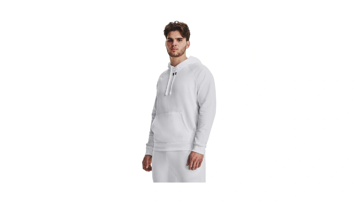 Under Armour Men's Rival Fleece Hoodie, (100) White / /