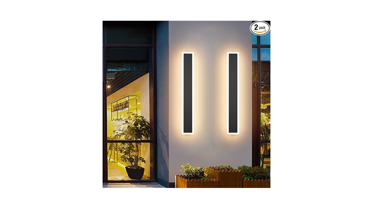 Aipsun 2 Pack Outdoor Led Wall Light,23.6 Inch Led Modern
