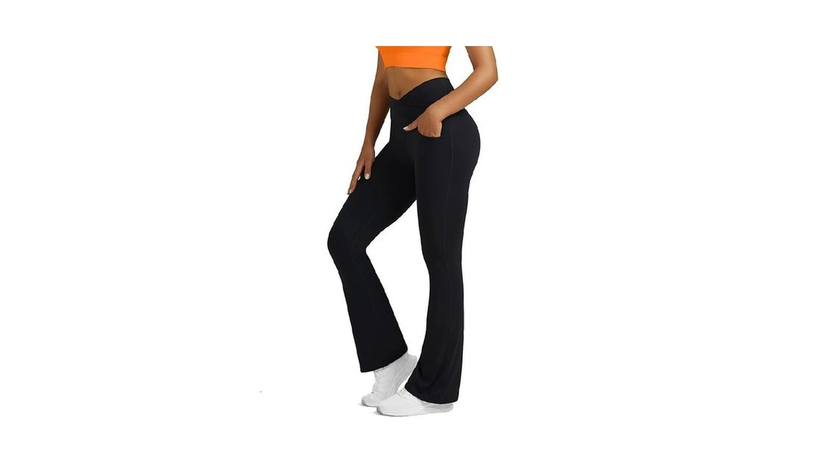 Boerfmian Flare Leggings For Women Yoga Pants With Pockets High