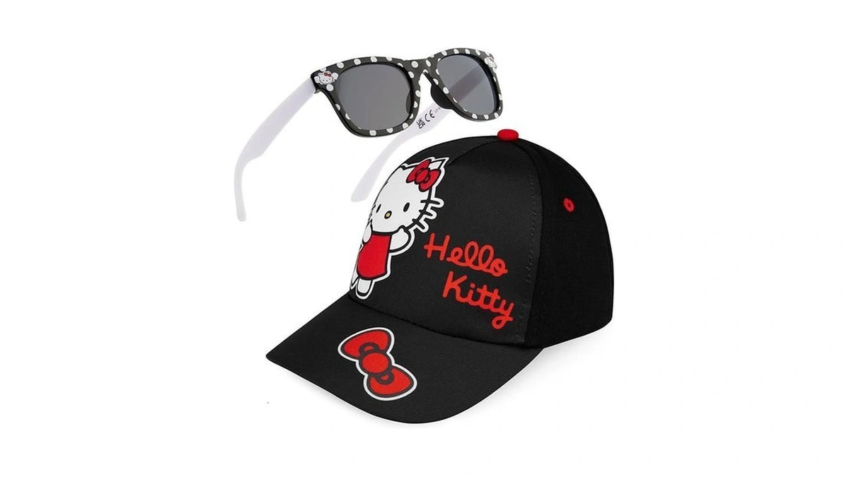 Get Trend Hello Kitty Baseball Cap Girls Sunglasses Set 100%