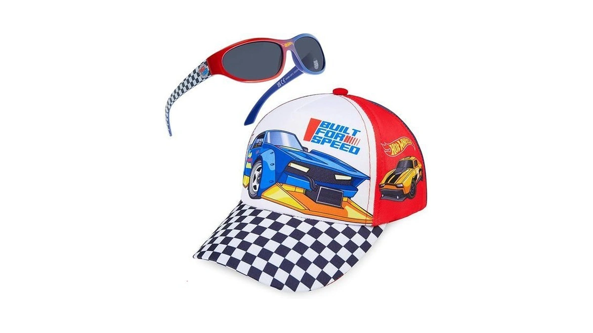 Get Trend Hot Wheels Baseball Cap And Kids Sunglasses Set