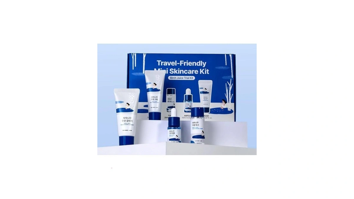 Round Lab Birch Juice Moisturizing Mini Kit, 4-step Travel Size
