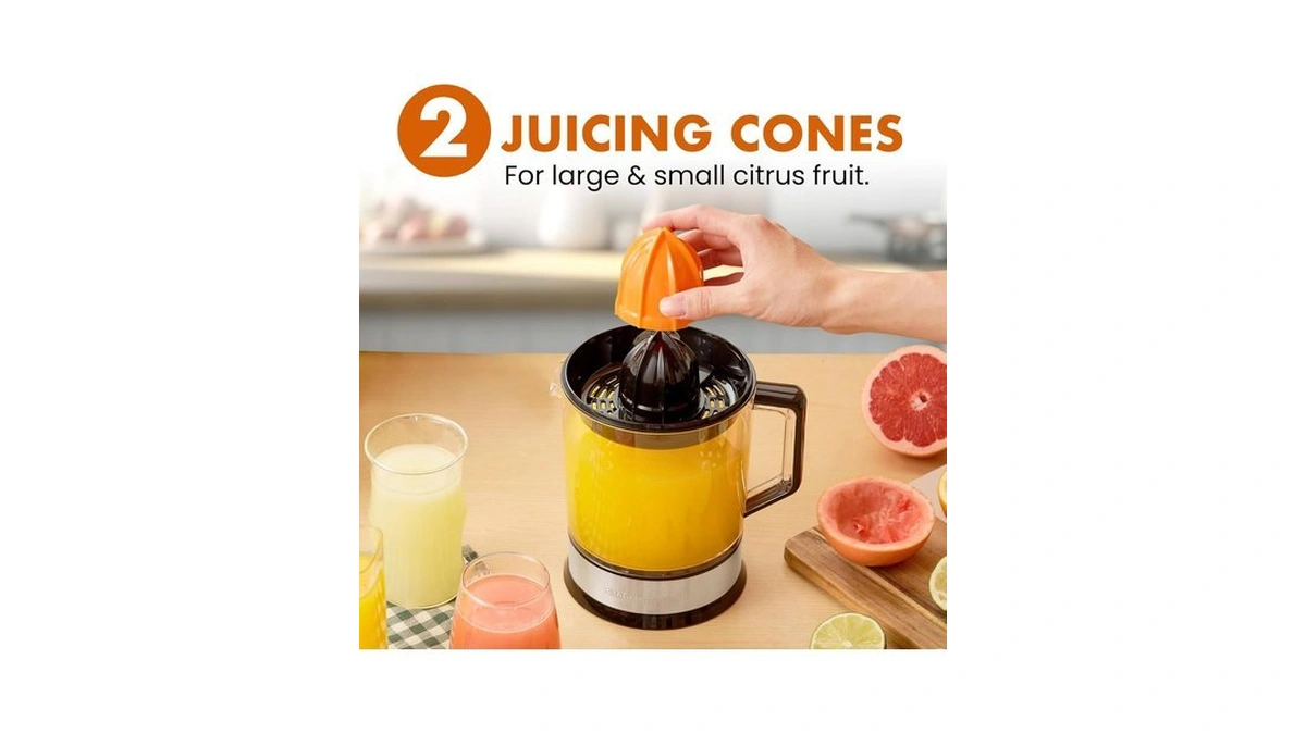 Elite Gourmet Ets740 Bpa-free 40-watt Electric Citrus Juicer With 2