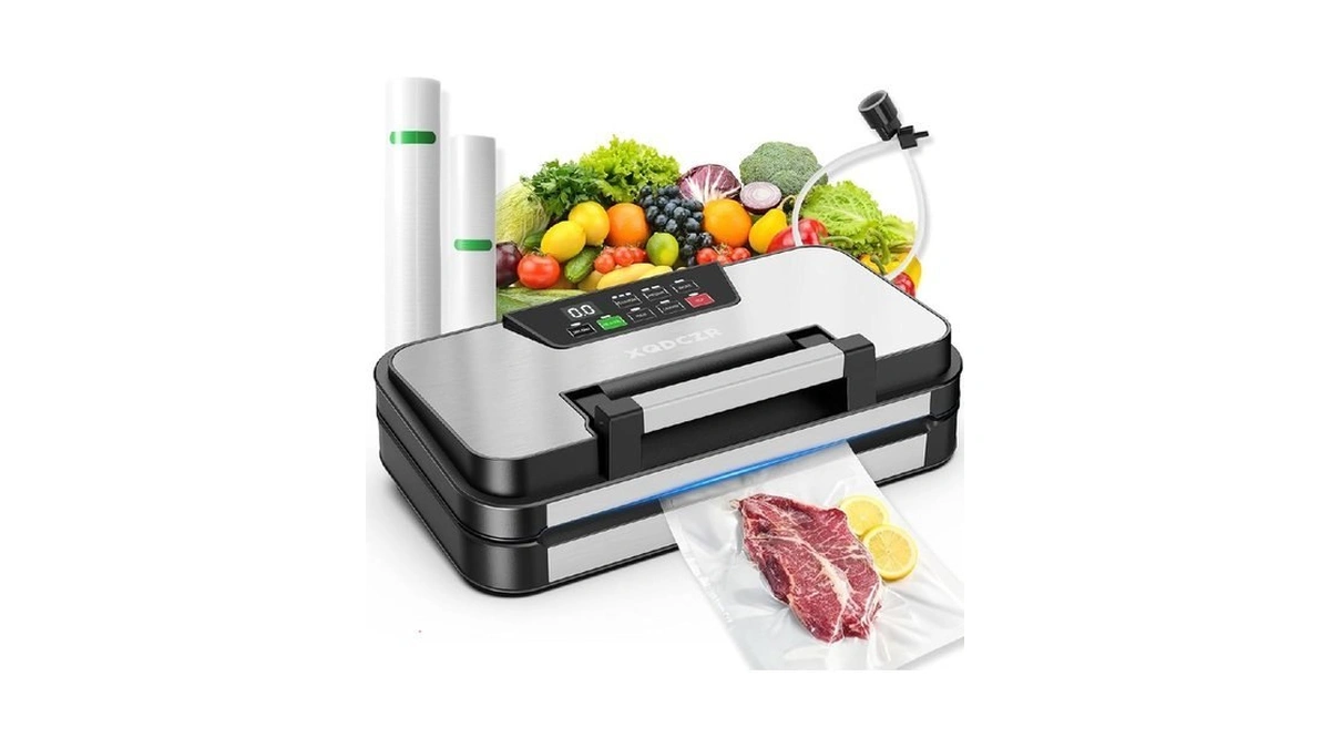 95kpa Vacuum Sealer Machine, Powerful Double Pump 10-in-1 Food Sealing