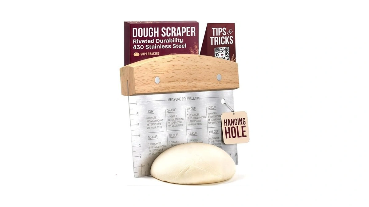 Superbaking Dough Scraper - 6" Bench Scraper - Dough Cutter