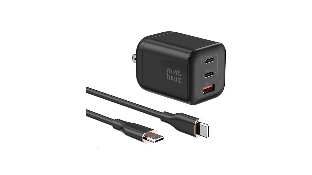Minthouz 67w Gan Charger, 3-port Fast Charging Power Adapter With