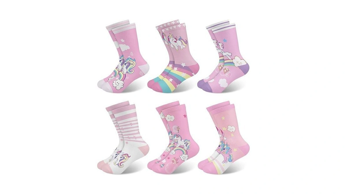 Queenshin Unicorn Girls Socks Cute Animal Funny Cartoon Novelty Crew