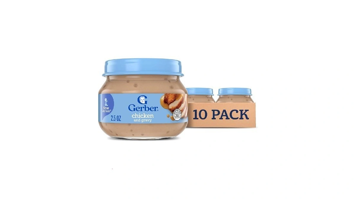 Gerber Stage 2, Chicken And Gravy Jar, Baby Food, Mealtime