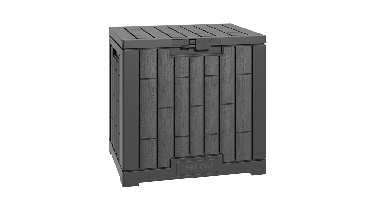 East Oak Outdoor Storage Box, 31 Gallon Deck Box For