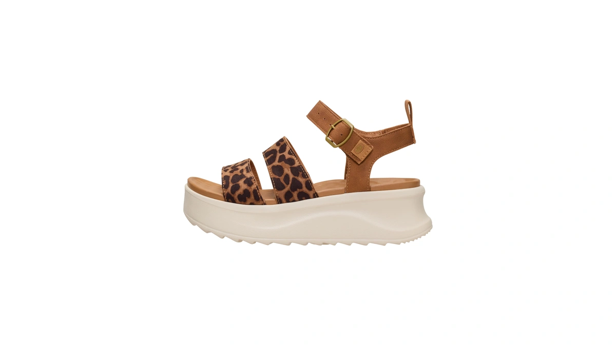 Heydude Womens Delray Buckle Classic Sandal, Leopard Size 5 |