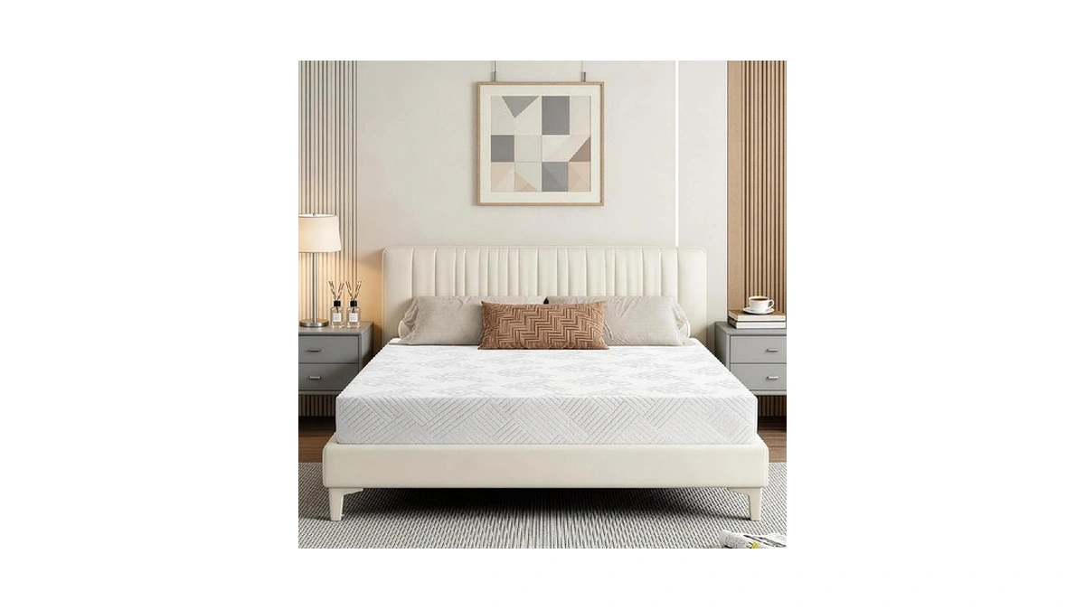 Queen Size 12 Inch Memory Foam Mattress, Gel Cooling Bed