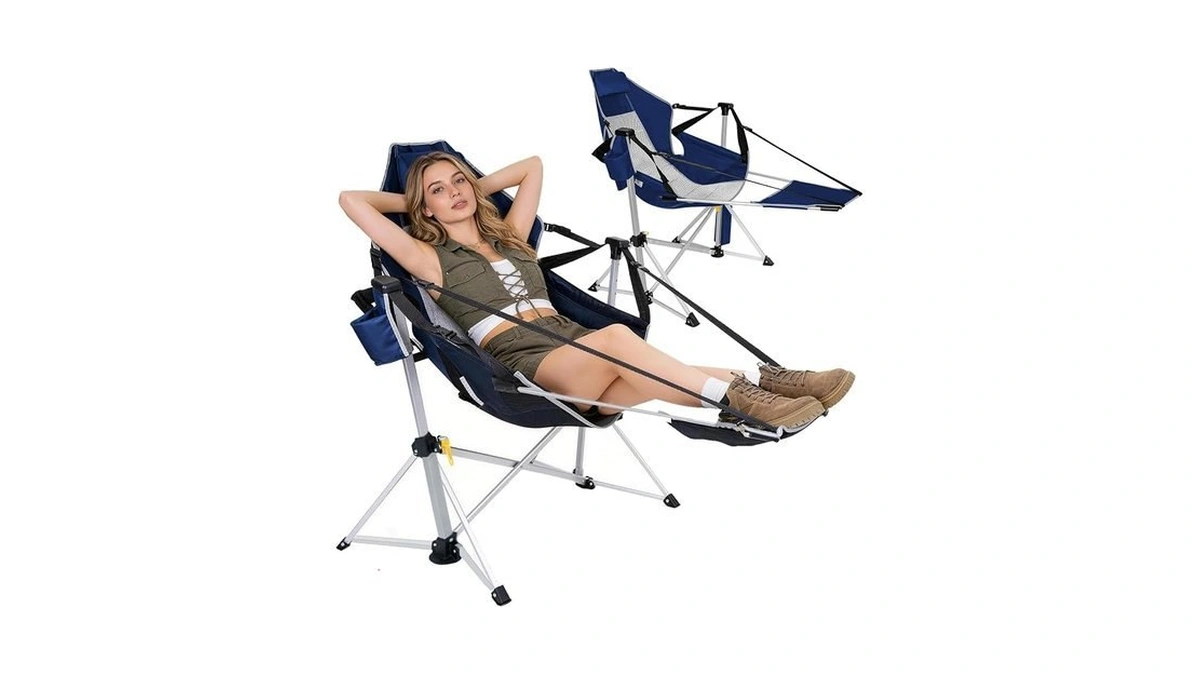 Romswi 2-pack Aluminum Hammock Chair With Footrest, Oversized Portable Folding