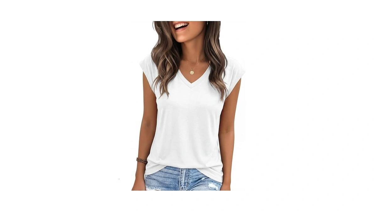 Yexipo Womens Tops Cap Sleeve T Shirts 2026 Summer Casual