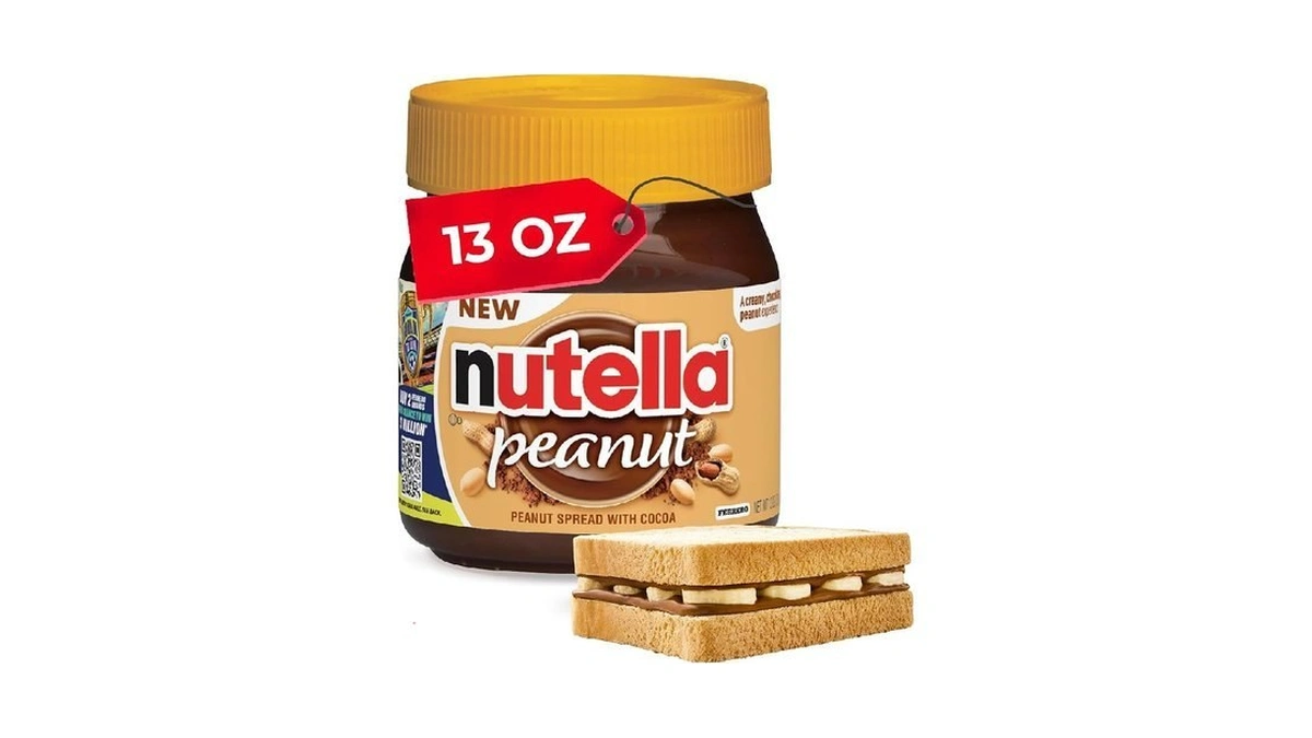 Nutella Peanut Spread With Cocoa, Smooth And Creamy, For Afternoon