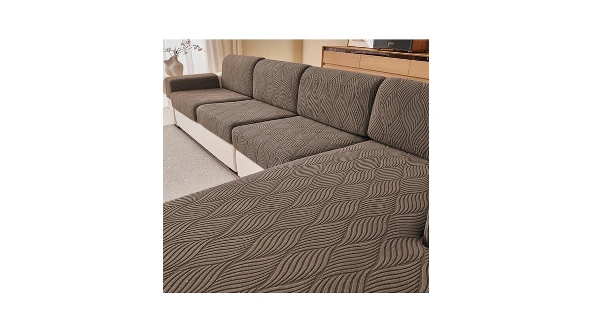 Kavikon Stretch Sectional Couch Covers, Wear Resistant L Shaped Sofa