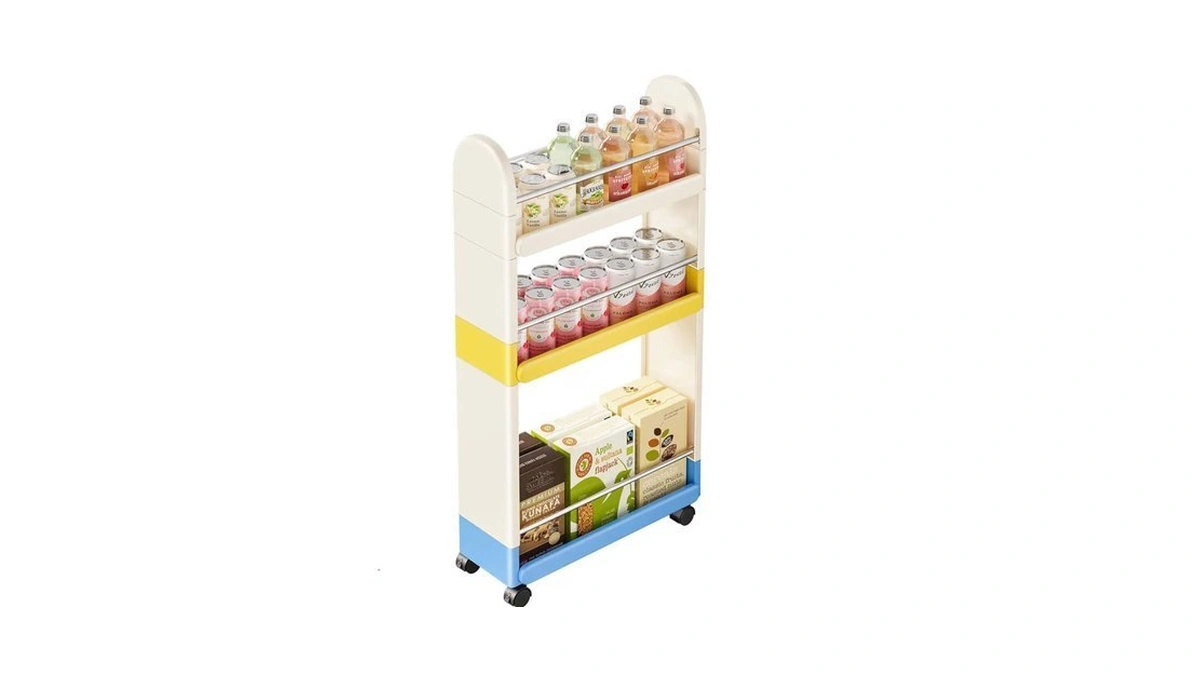 Miali 3 Tier Slim Storage Cart With Wheels, 1 Pcs