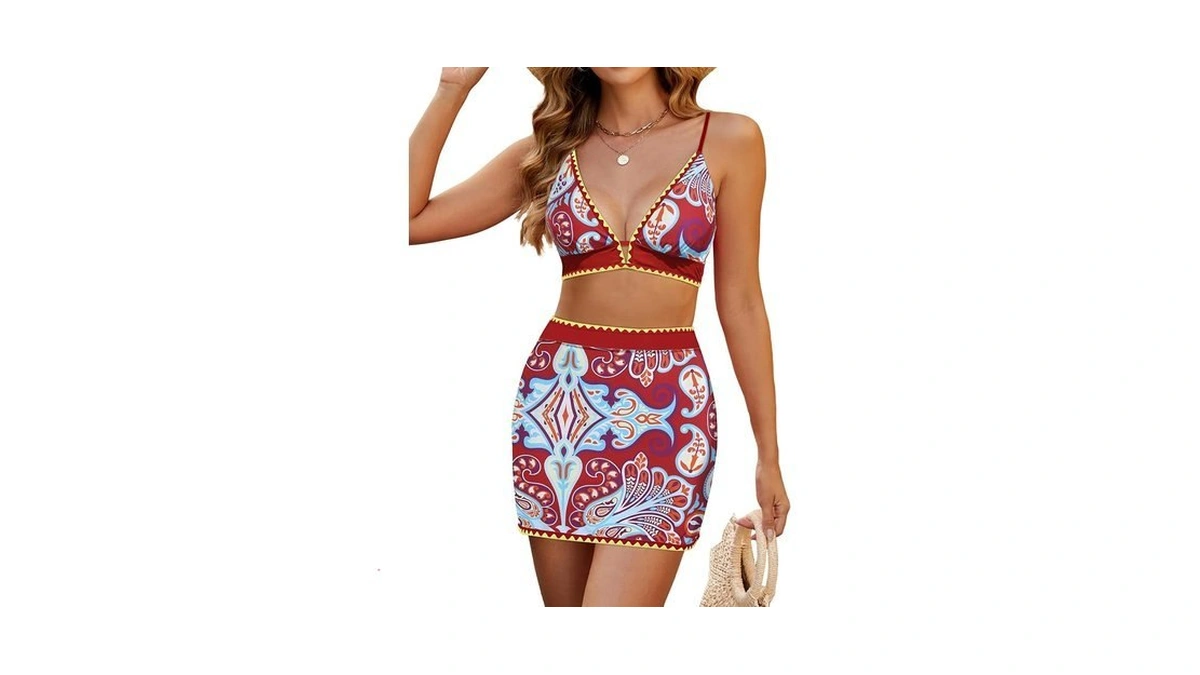 Zaful Women's High Waisted Bikini Sets Tummy Control Bathing Suits