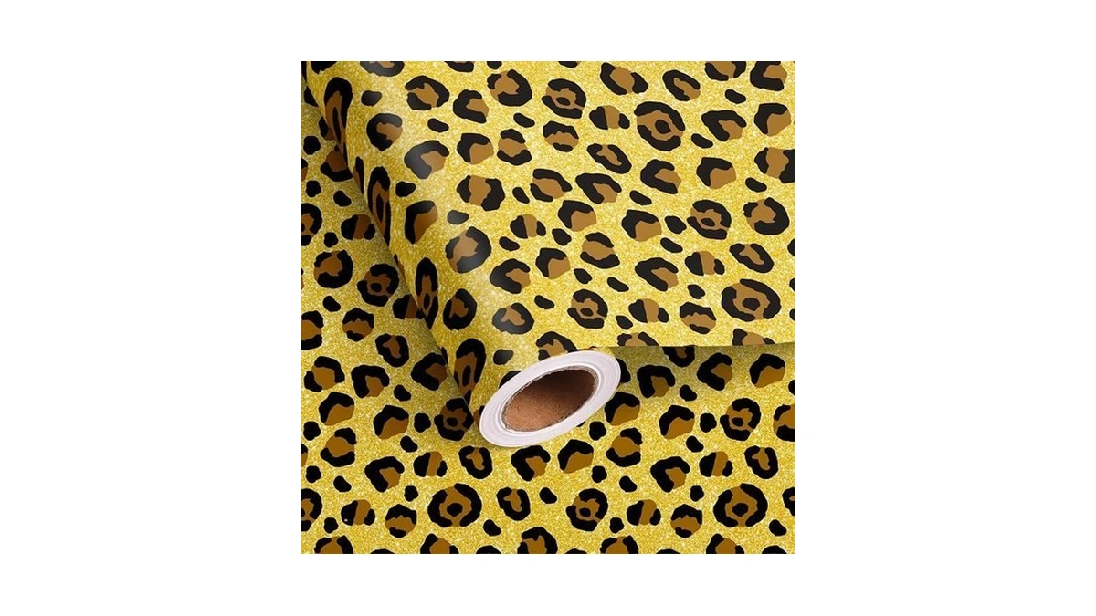 Vnaaem Leopard Wrapping Paper Roll For Women Men - Gold