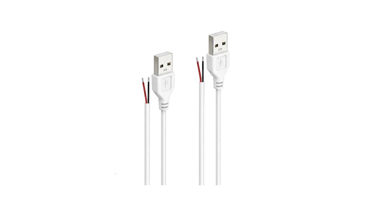 24awg Usb 2.0 Male 2 Pin Bare Wire Pigtail Cable,