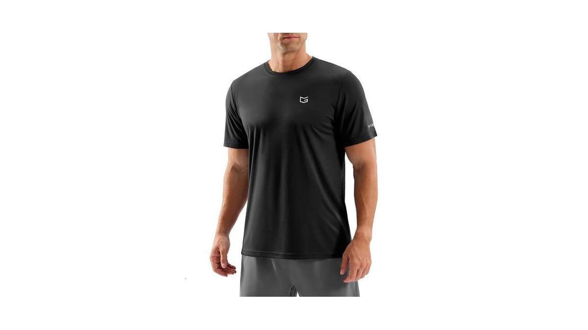 Men's Workout Breathable T-shirts Dry Fit Upf 50+ Sun Shirts