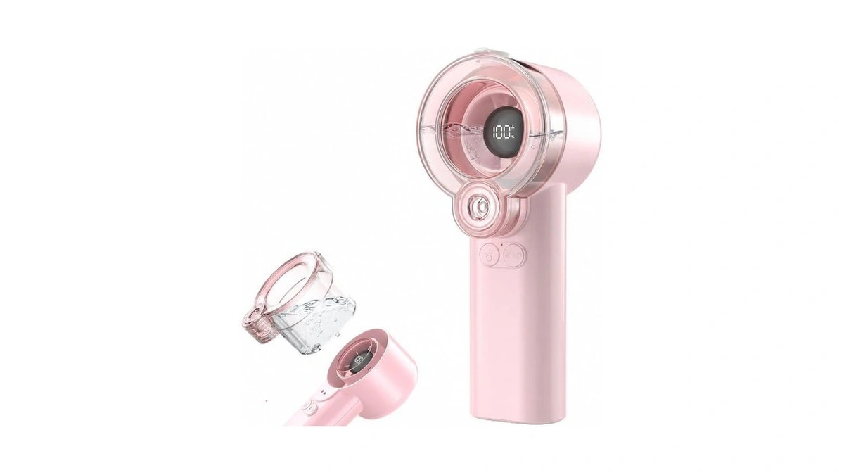 Fonasonic 2-in-1 Handheld Misting Fan, Portable Water Spray Fan Rechargeable