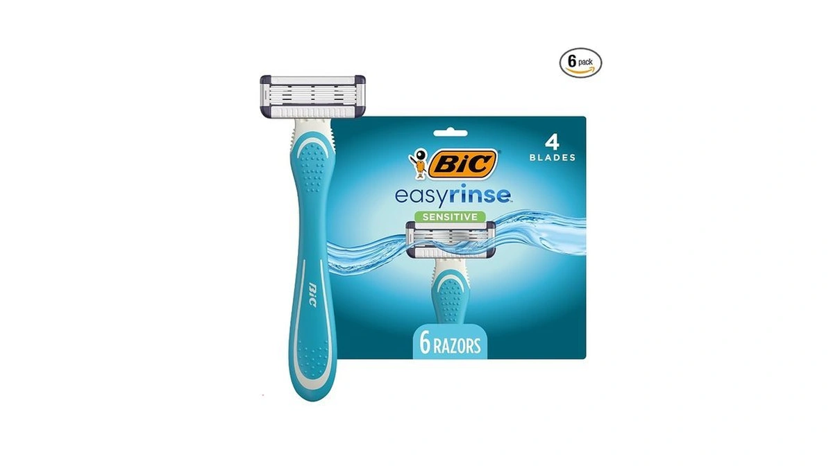 Bic Easyrinse Sensitive Anti-clogging Men's Disposable Razors, Clinically Proven For
