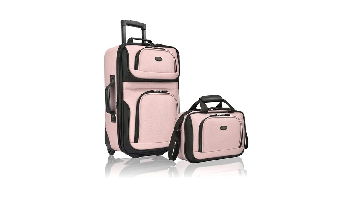 U.s. Traveler Rio Lightweight Softside Rolling Carry-on Suitcase, 2-wheel Set,