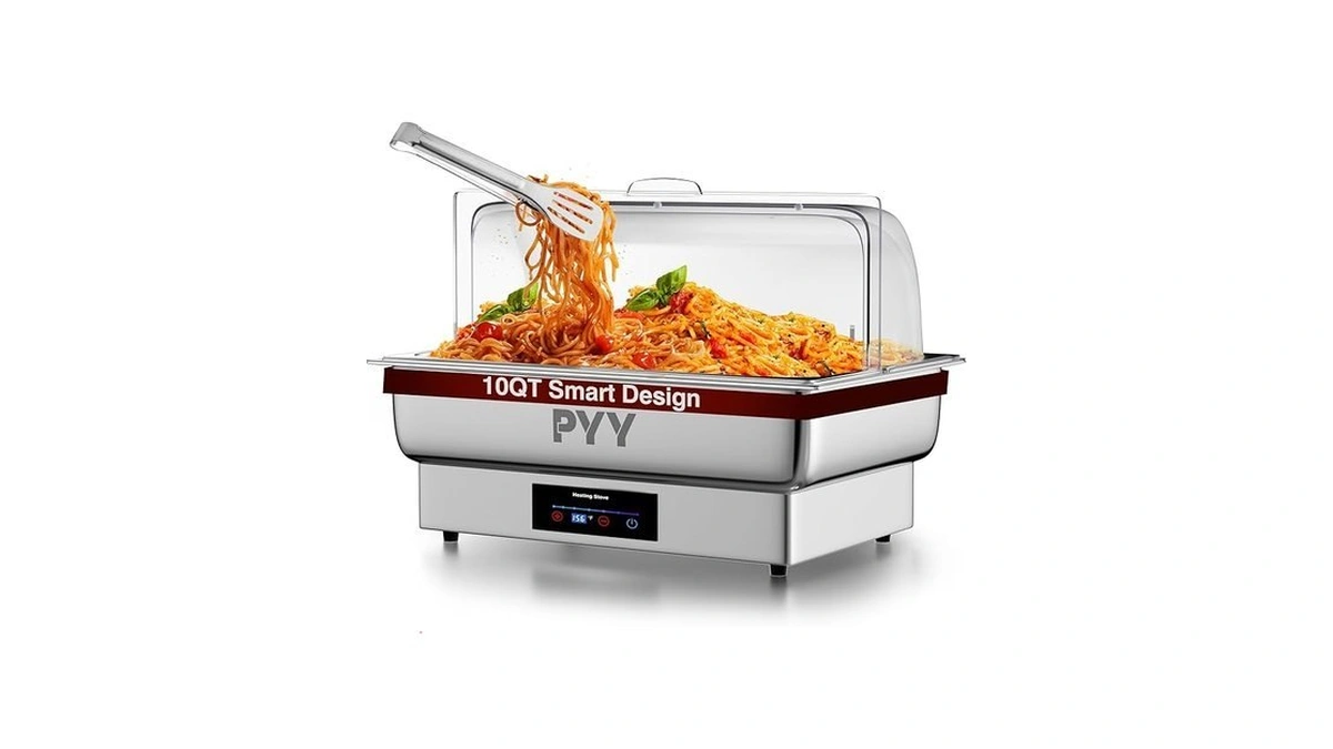 Pyy Electric Chafing Dish Buffet Set, Roll Top Chafing Dish,