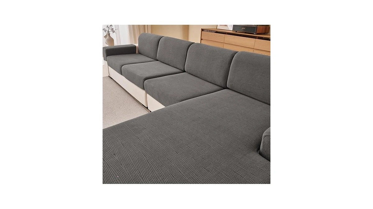 Kavikon Stretch Sectional Couch Covers, Wear Resistant Sofa Slipcovers Washable