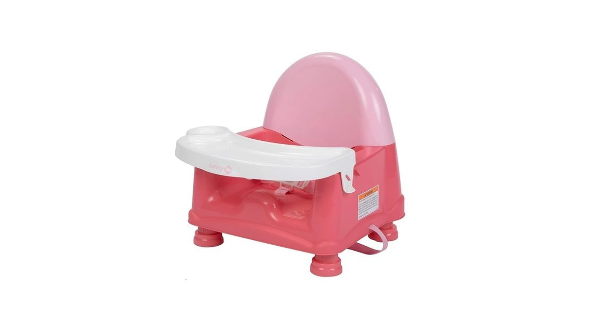 Safety 1st Easy Care Swing Tray Feeding Booster, Coral Crush,