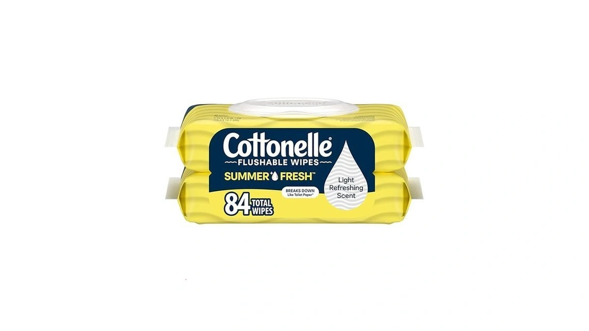 Cottonelle Summer Fresh Scented Flushable Wipes, 2 Flip-top Packs, 42